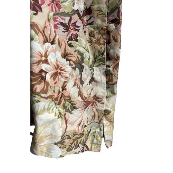 Vintage European Style Shabby Chic Rose Floral Shift Dress - Picture 5 of 6